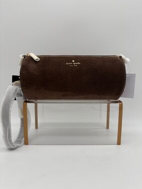 Kate Spade Roulette Suede Medium Shoulder Bag Hot Fudge Brown